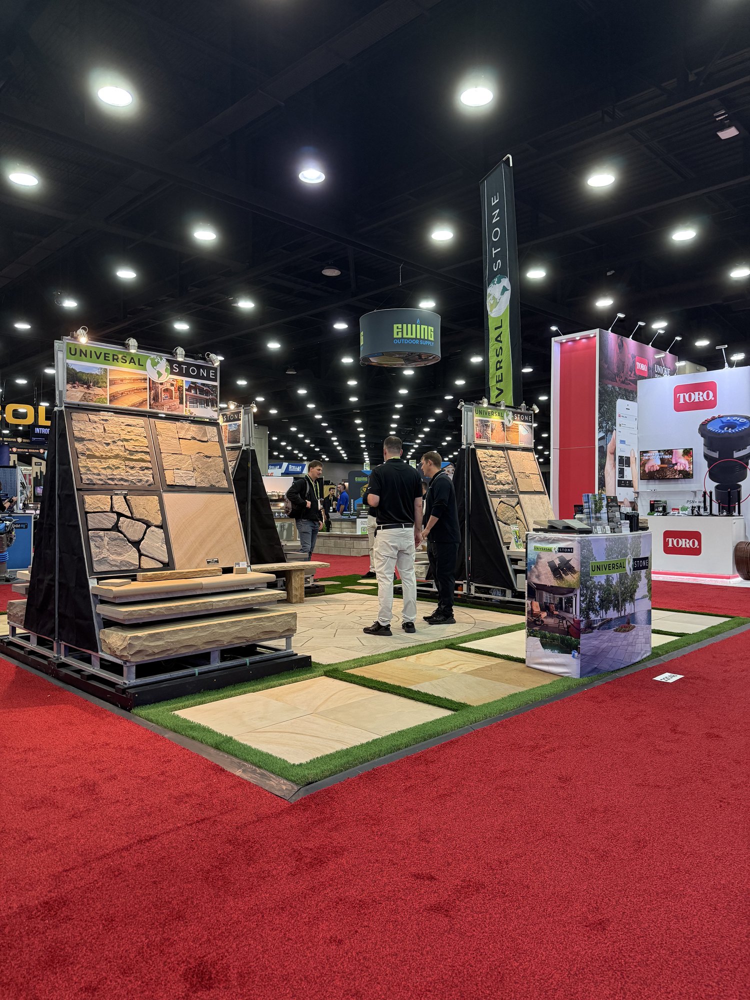 USI booth — stone display